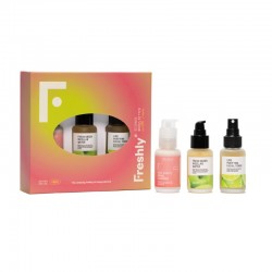Coffret nettoyant visage Mini Trio de Freshly Cosmetics 3 produits