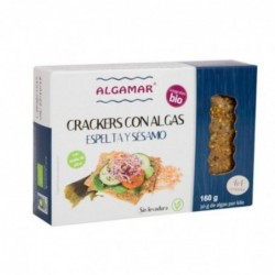 Algamar Crackers con Algas, Espelta y Sésamo 160 g