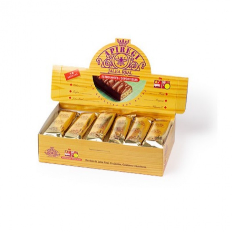 Scatola di barrette di gelatina reale Apiregi 18 unità da 100 mg