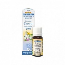Biofloral Complexe d'Urgence Nuit 39N Fleurs de Bach Bio Granulés Sans Alcool 9 gr