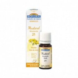 Biofloral Mustard - Mostaza 21 (Vitalidad y Alegría de Vivir) Flores de Bach Bio Gránulos Sin Alcohol 9 g