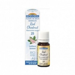 Biofloral Red Chestnut - Red Chestnut 25 (Fiducia e Sicurezza) Fiori di Bach Bio Granulati Senza Alcool 9 gr