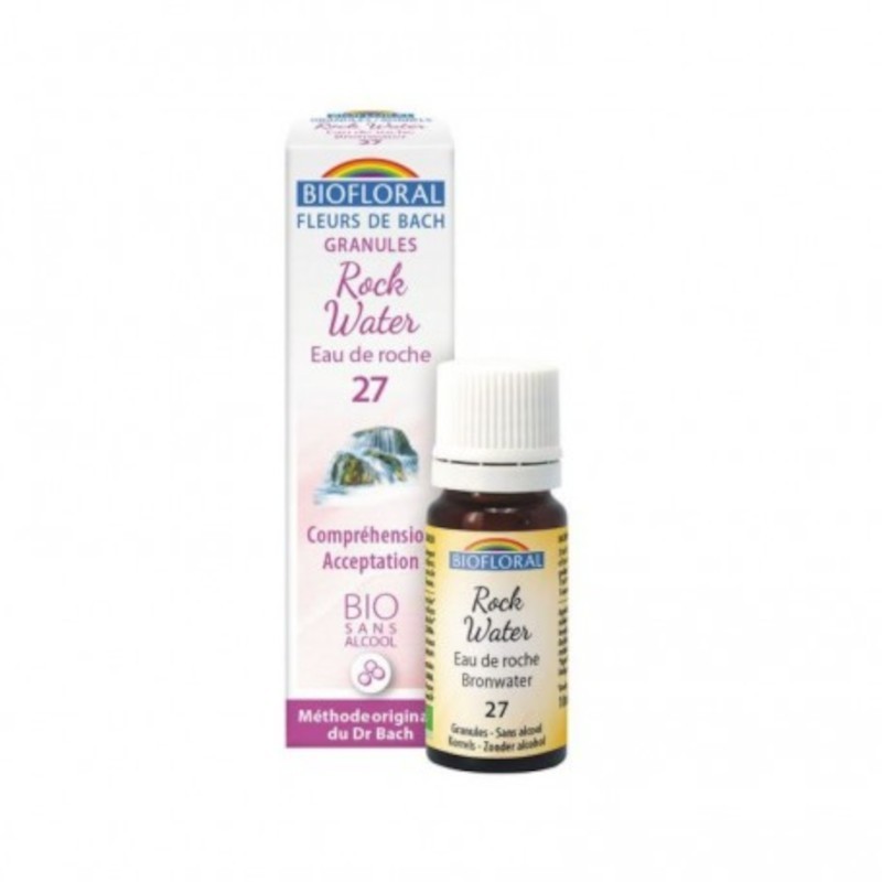 Eau de Roche Bioflorale - Eau de Roche 27 (Compréhension et Acceptation) Fleurs de Bach Bio Granulés Sans Alcool 9 gr Eau de Roche Bioflorale - Eau de Roche 27 (Compréhension et Acceptation) Fleurs de Bach Bio Granulés Sans Alcool 9 gr