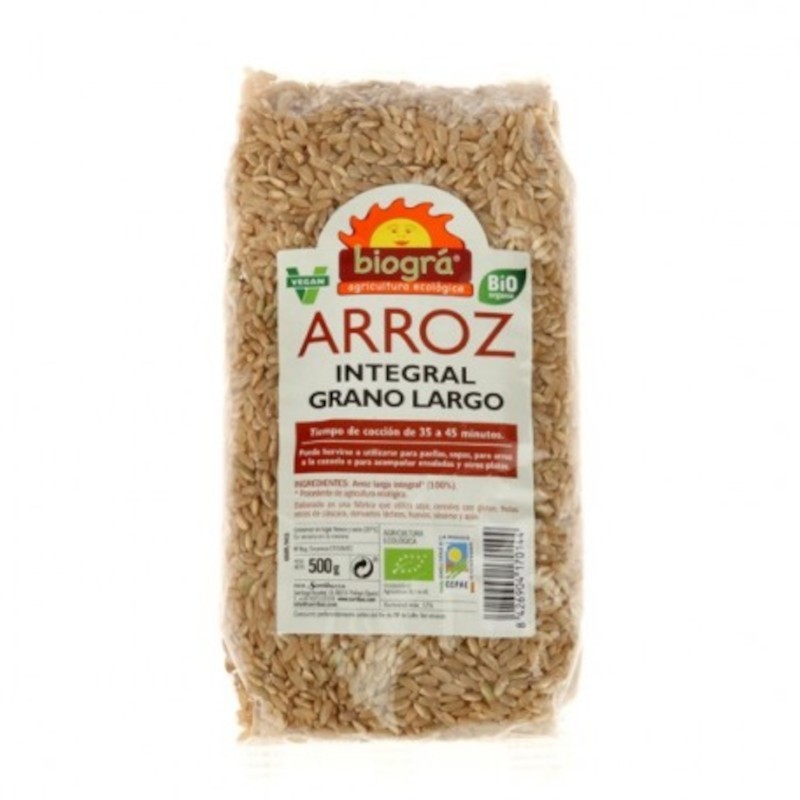 Biogra Riz Complet à Grains Longs Bio 500 g Biogra Riz Complet à Grains Longs Bio 500 g