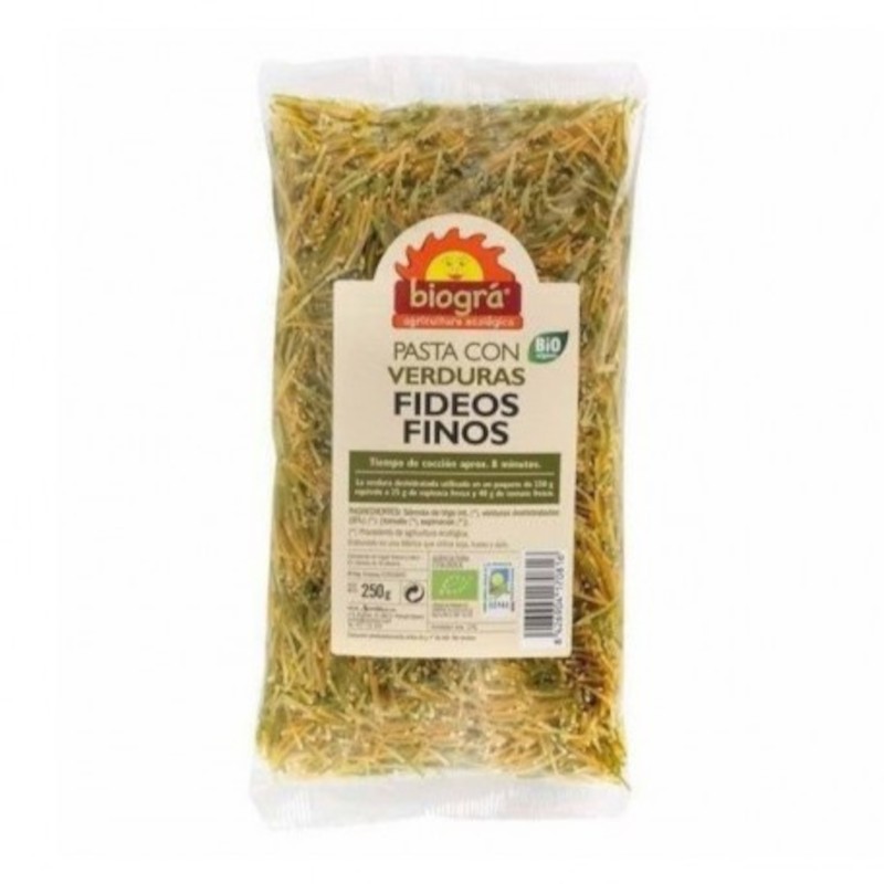 Biogra Fideos Finos con Verduras Bio 250 g