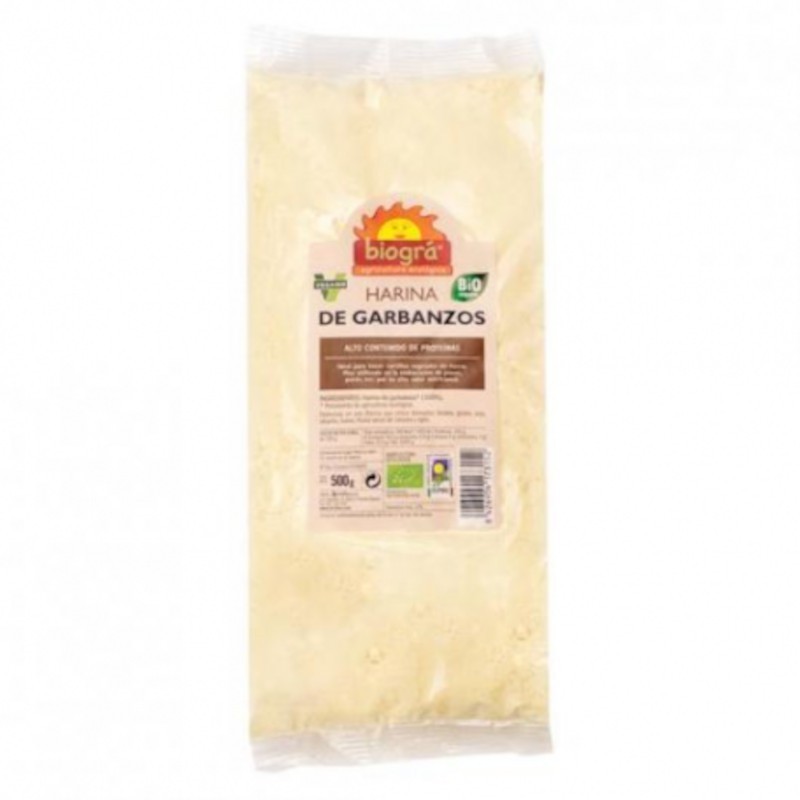 Biogra Farine de Pois Chiches Bio 500 g
