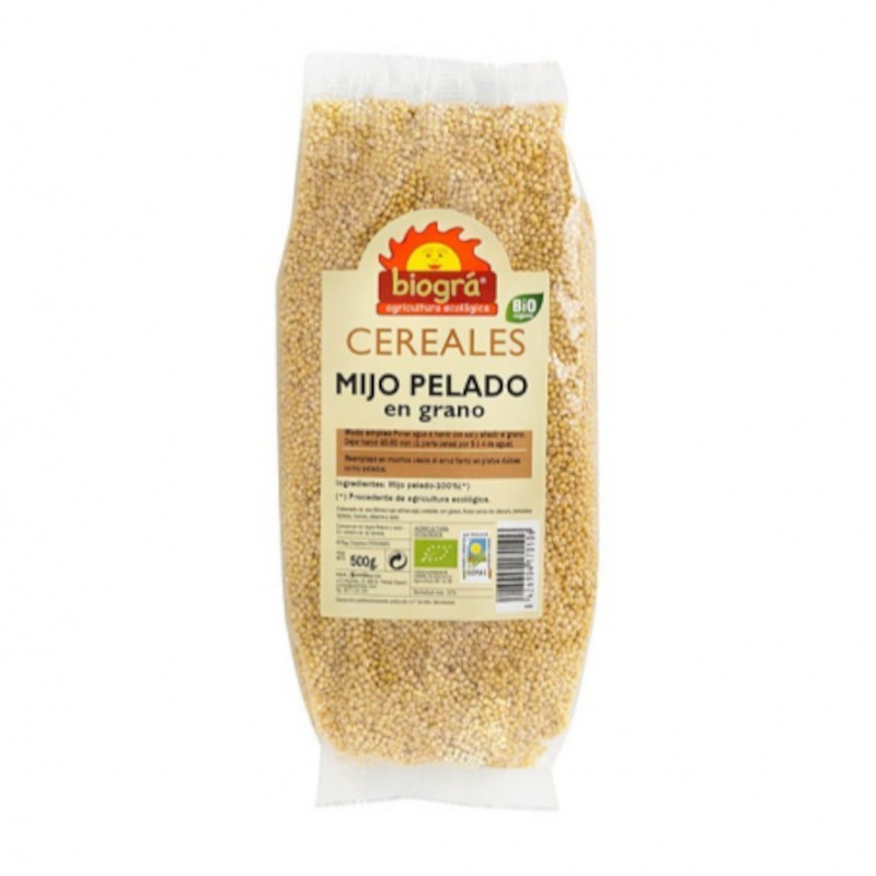 Biogra Mijo Pelado en Grano Bio 500 g Biogra Mijo Pelado en Grano Bio 500 g