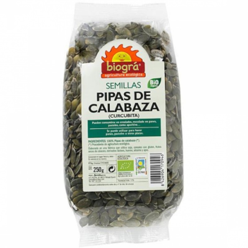 Biogra Semi di Zucca (Curcubita) 250 g Bio Biogra Semi di Zucca (Curcubita) 250 g Bio