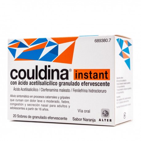 Couldina Instant avec acide acétylsalicylique 20 enveloppes