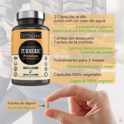 Vittalogy Cúrcuma Tumeric Premium 120 Cápsulas