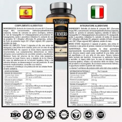 Vittalogy Cúrcuma Tumeric Premium 120 Cápsulas