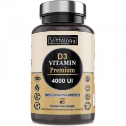 Vittalogy Vitamine D3 Premium 4000UI 120 Gélules
