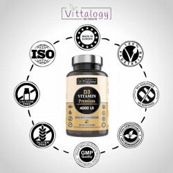 Vittalogy D3 Vitamina Premium 4000UI 120 Capsule