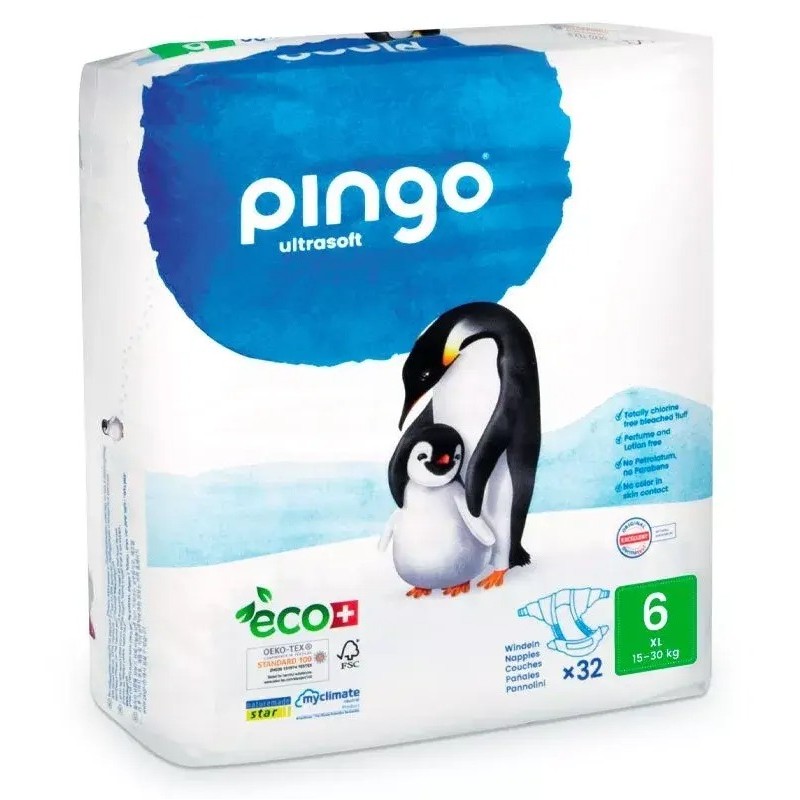 Pingo Pañales Ecológicos Talla 6 XL 32 uds