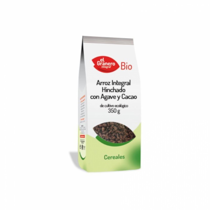 El Granero Integral Riz Brun Soufflé avec Agave et Cacao Biologique 300 gr El Granero Integral Riz Brun Soufflé avec Agave et Cacao Biologique 300 gr
