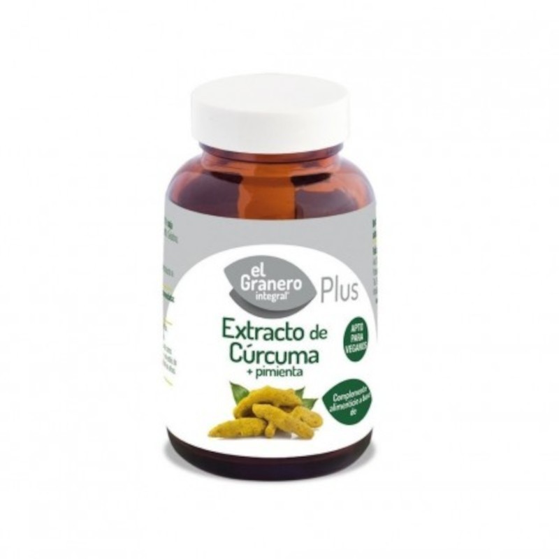 El Granero Integral Extracto de Cúrcuma + Pimienta 430 mg 60 Cápsulas