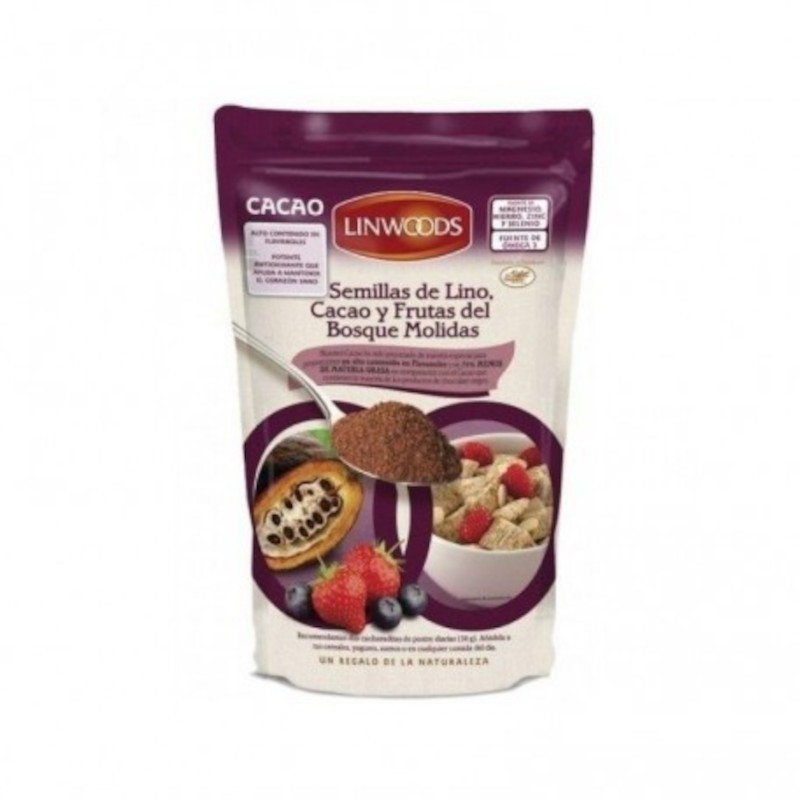 El Granero Integral Ground Flax Seeds with Cocoa and Blackberries Organic 200 gr