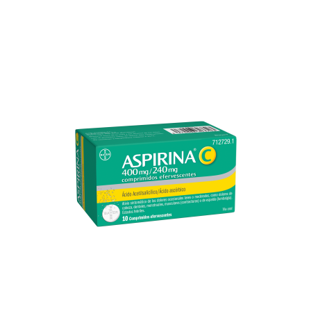 BAYER Aspirine C 10 comprimés effervescents. BAYER Aspirine C 10 comprimés effervescents.