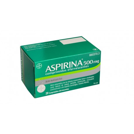 BAYER Aspirina 500mg 20 Comprimidos Efervescentes