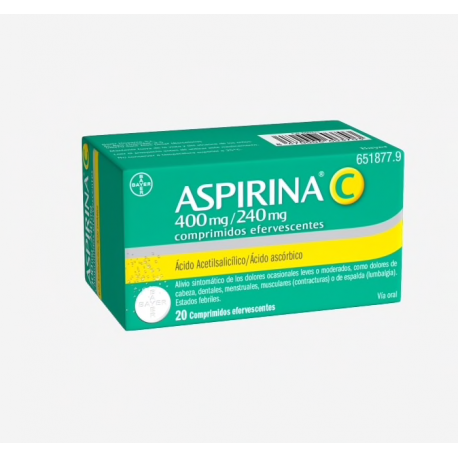 BAYER Aspirin C 400/240mg 20 Brausetabletten