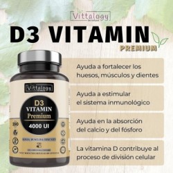 Vittalogy D3 Vitamin Premium 4000UI 2x120 Capsules