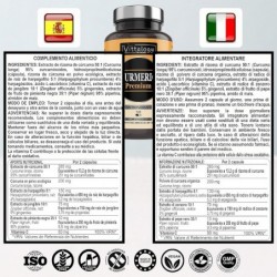 Vittalogy Cúrcuma Tumeric Premium 2x120 cápsulas【PACK AHORRO】