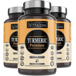 Vittalogy Cúrcuma Tumeric Premium 3x120 cápsulas【PACK AHORRO】