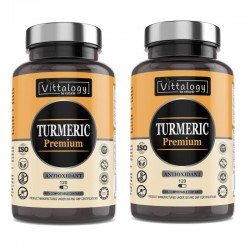 Vittalogy Cúrcuma Tumeric Premium 2x120 cápsulas【PACK AHORRO】