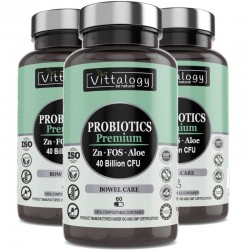 Vittalogy Probiotics Premium Probiótico 3x60 Comprimidos【PACK AHORRO】