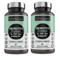Vittalogy Probiotics Premium Probiótico 2x60 Comprimidos【PACK AHORRO】