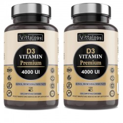 Vittalogy D3 Vitamina Premium 4000UI 2x120 Capsule
