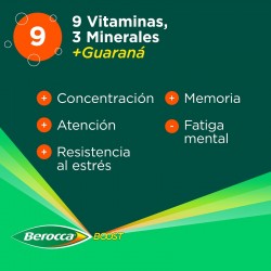 BEROCCA BOOST Guaraná 30 comprimidos efervescentes