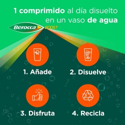 BEROCCA BOOST Guarana 30 Comprimés Effervescents
