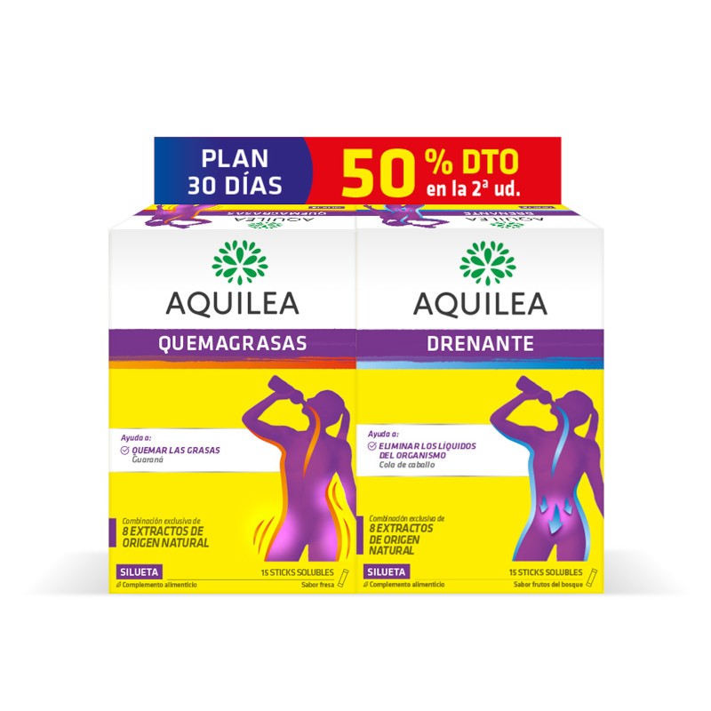 Aquilea Pack Bruciagrassi + Aquilea Drenante Sconto 50% 2x15 Stick Aquilea Pack Bruciagrassi + Aquilea Drenante Sconto 50% 2x15 Stick