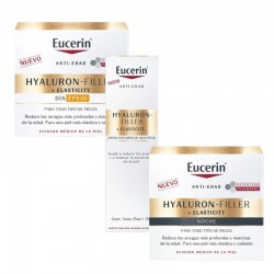 EUCERIN Pack Hyaluron Filler Elasticity Crema de Día + Crema de Noche + Contorno de Ojos