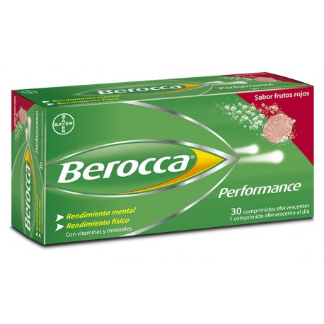 BAYER BEROCCA Performance Frutos Rojos 30 Comprimidos Efervescentes