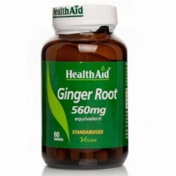 Health Aid Jengibre Raíz (Ginger Root) 560 mg 60 Comprimidos