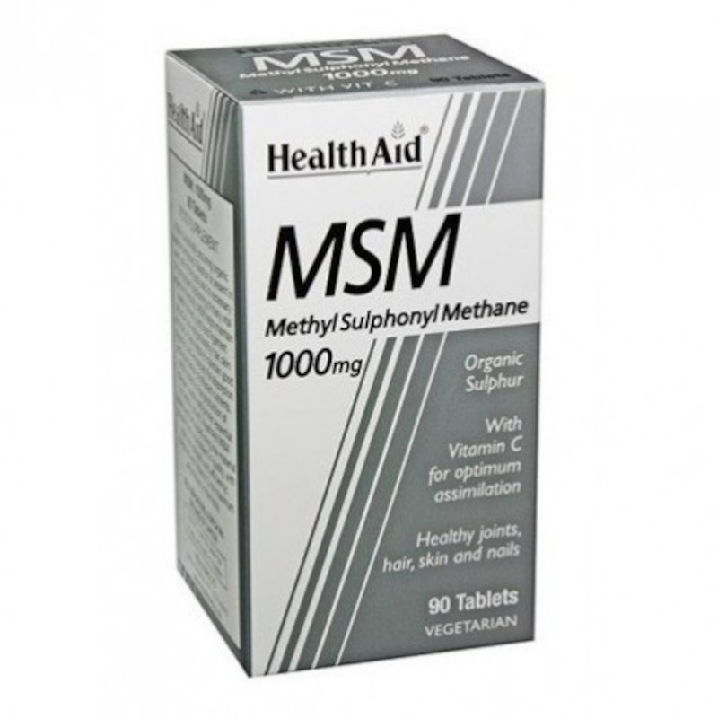 Health Aid MSM Metilsulfonilmetano 1000 mg 90 compresse Health Aid MSM Metilsulfonilmetano 1000 mg 90 compresse