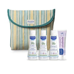 MUSTELA Little Moments Striped Toiletry Bag