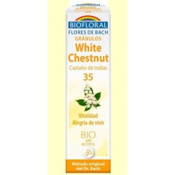 Biofloral Châtaignier Blanc - Marron d'Inde 35 (Vitalité et Joie de Vivre) Fleurs de Bach Bio Granulés Sans Alcool 9 g