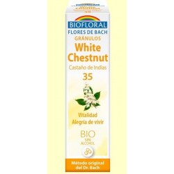 Biofloral White Chestnut - Castaño de Indias 35 (Vitalidad y Alegría de Vivir) Flores de Bach Bio Gránulos Sin Alcohol 9 g