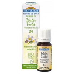 Biofloral Water Violet - Water Violet 34 (Comunicazione e Socievolezza) Fiori di Bach Bio Granuli Senza Alcool 9 g