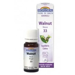 Biofloral Walnut - Walnut 33 (Balance and Calm) Bio Bach Flowers Alcohol-Free Granules 9 g
