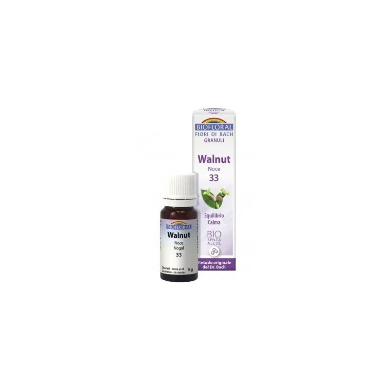 Biofloral Noyer - Noyer 33 (Équilibre et Calme) Fleurs de Bach Bio Granulés Sans Alcool 9 g Biofloral Noyer - Noyer 33 (Équilibre et Calme) Fleurs de Bach Bio Granulés Sans Alcool 9 g