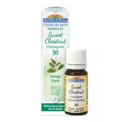 Biofloral Châtaigne - Châtaigne 30 (Courage et Force) Fleurs de Bach Bio Granulés Sans Alcool 9 g