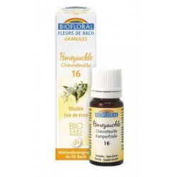 Biofloral Honeysuckle - Madreselva 16 (Vitalidad y Alegría de Vivir) Flores de Bach Bio Gránulos Sin Alcohol 9 g
