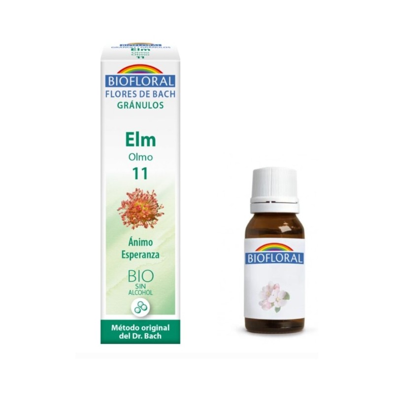 Biofloral Elm - Olmo 11 (Coraje y Esperanza) Flores de Bach Bio Gránulos Sin Alcohol 9 g