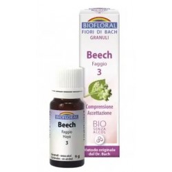Hêtre Biofloral - Hêtre 3 (Compréhension et Acceptation) Fleurs de Bach Bio Granulés Sans Alcool 9 g