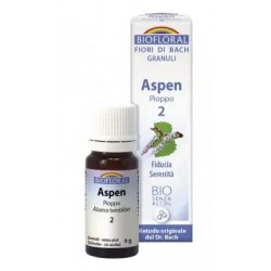 Biofloral Aspen - Aspen 2 (Fiducia e Serietà) Fiori di Bach Bio Granuli Senza Alcool 9 g