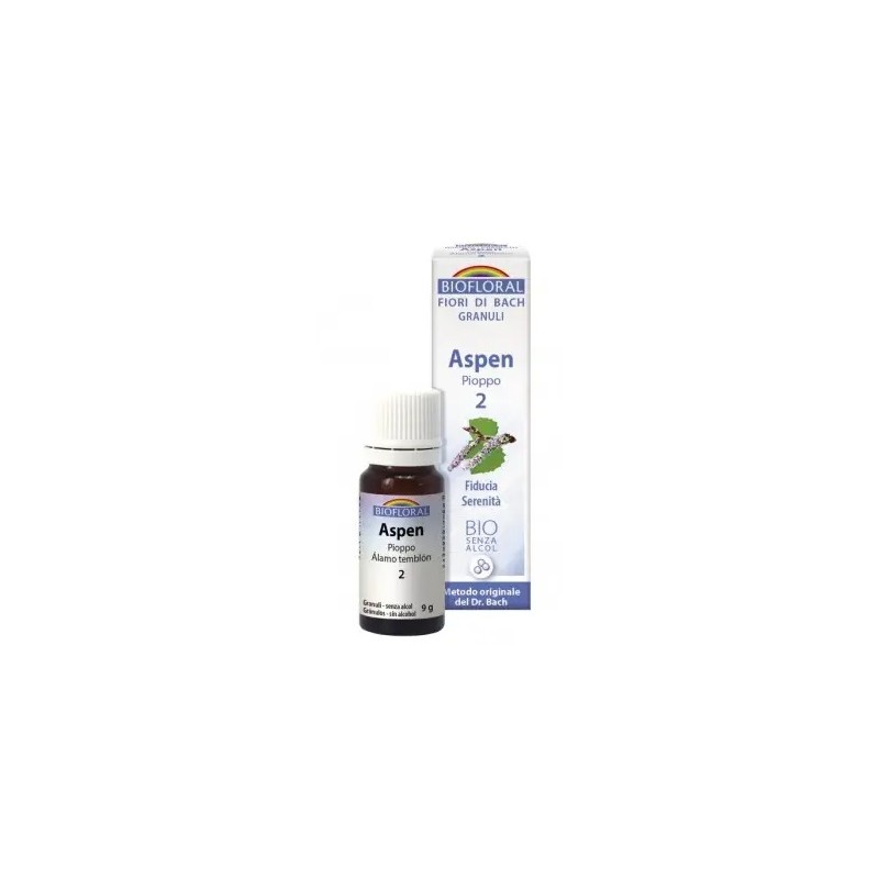 Biofloral Aspen - Aspen 2 (Trust and Seriousness) Bio Bach Flowers Alcohol-Free Granules 9 g